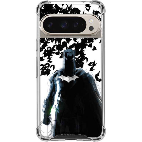 DC Comics Batman Holding batarang Art Pixel 9 Pro XL Clear Case